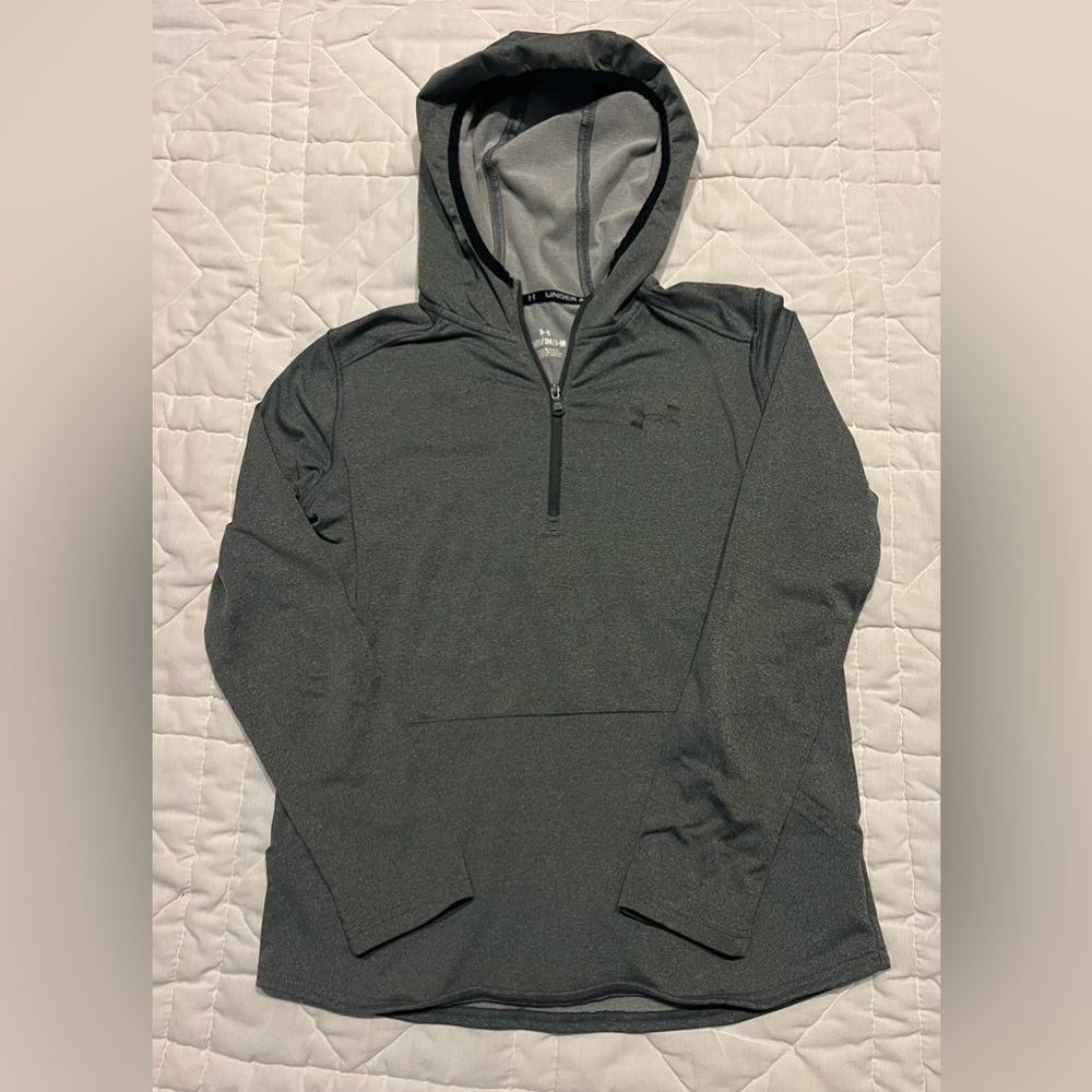 Under Armour Gray 1/4 Zip Hoodie size Youth Medium